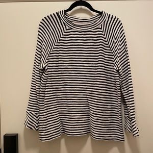 LOFT Black & White Striped Sweater